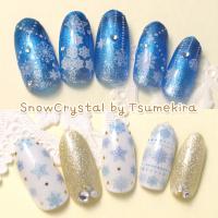 雪の結晶3 ホワイト ネイルシール