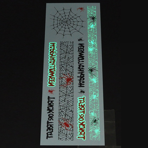 暗闇で光る! ハロウィン スパイダー01 タトゥーシール