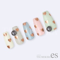 【es】MEGU NAIL プロデュース MEGUハート PINK GOLD(ジェル専用)