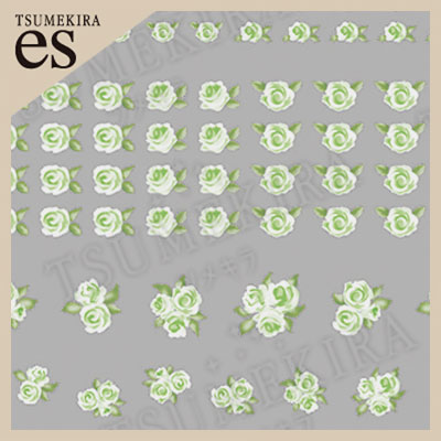 [先行発売]【es】小花　グリーン