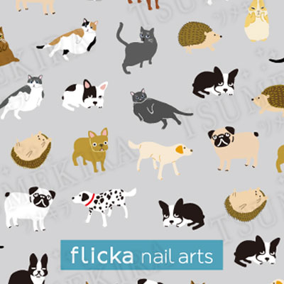 flicka nail arts プロデュース2 flicka animals フリッカアニマルズ 猫、犬、ほか