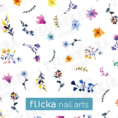 flicka nail arts プロデュース5 Watercolor garden