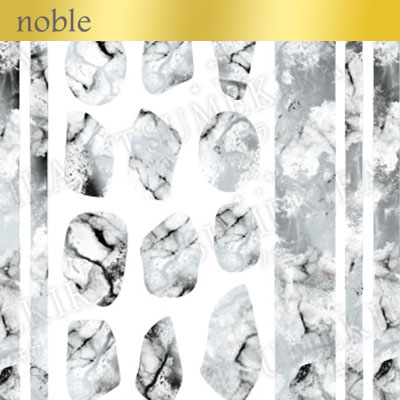 【noble】marble parts white×silver (ジェル専用)