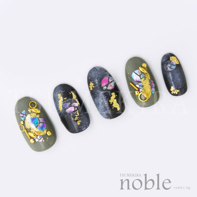 ネイルシール ツメキラ レジンシール レジンクラブ Noble 螺鈿 らでん ジェル専用