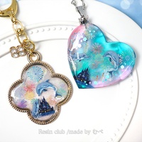 【情景のレジン】イルカと花火