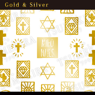 ネイルシール ツメキラ レジンシール レジンクラブ Miho Okawara プロデュース2 エスニックメキシカン ゴールド ジェル専用 ネイルシール