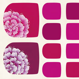 【ASHIKIRA】  フット用ネイルシール　cranberry nailプロデュース Gradation flowers