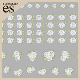 [先行発売]【es】小花　ホワイト