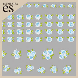 [先行発売]【es】小花　ブルー