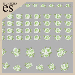 [先行発売]【es】小花　グリーン