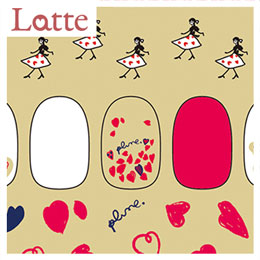 【Latte】Plune.プロデュース1　Heart girls nail