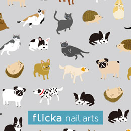 flicka nail arts プロデュース2 flicka animals 猫、犬、ほか