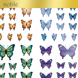 【noble】Elina プロデュース1 Metallic butterfly(ジェル専用)(蝶)