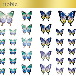 【noble】Elina プロデュース1 Metallic butterfly2(ジェル専用)(蝶)