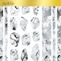 【noble】marble parts white×silver (ジェル専用)