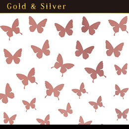 [特別価格]バタフライ シルエット ピンクゴールド(ジェル専用)