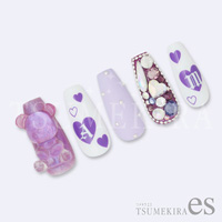 [公式限定]【es】カラーハート  PURPLE(紫)