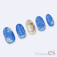 [先行発売]【es】小花　ホワイト