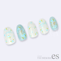 [先行発売]【es】小花　ブルー