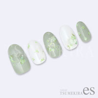 [先行発売]【es】小花　グリーン