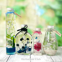 【ハーバリウムボトルラベルシール】Herbarium　白