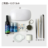 【レジンクラブ キット】シールで作る簡単ミラーキーホルダー イルカ