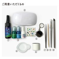 【レジンクラブ キット】シールで作る簡単ミラーキーホルダー 金魚