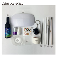 【レジンクラブ キット】シールで作る簡単ミラーキーホルダー もふもふベア