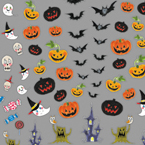 【セール対象】ハロウィン2 カラフル ネイルシール
