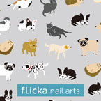 flicka nail arts プロデュース2 flicka animals 猫、犬、ほか