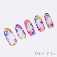 cranberry nail プロデュース3 Colorful flowers カラフルフラワー