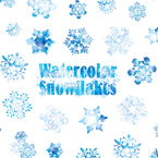 雪の結晶7 Watercolor Snowflakes
