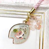 【レジンクラブ】鶴亀と和柄