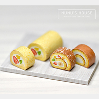 【レジンクラブ】 ミニチュア 田中智プロデュース ロールケーキ
