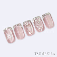 [公式限定] honchan プロデュース Butterfly motif silver (ジェル専用)(バタフライ モチーフ シルバー)