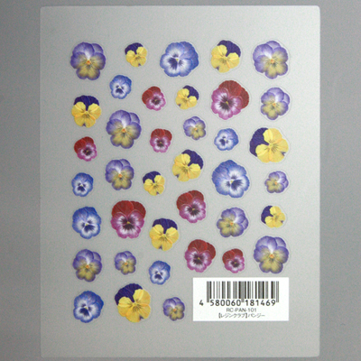 ネイルシール ツメキラ レジンシール レジンクラブ レジンクラブ パンジー 両面 レジンシール