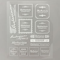 【ハーバリウムボトルラベルシール】Herbarium　白