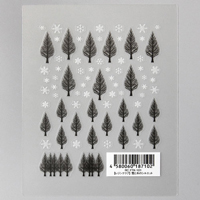 【レジンクラブ】 雪と木のシルエット レジンシール