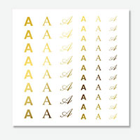 アルファベットイニシャル シール　ゴールド(A〜Z)　　1枚1文字