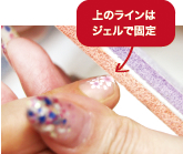 上にはみ出ているシールはファイリング